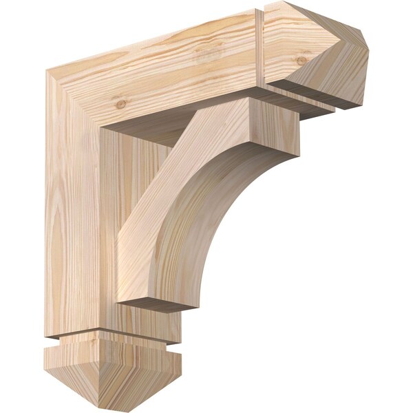 Ekena Millwork Westlake Arts and Crafts Smooth Bracket w/ Offset Brace, Douglas Fir, 5 1/2"W x 16"D x 16"H BKT0604X16X16WTL03SDF - main